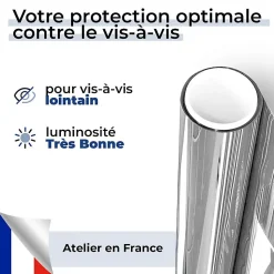 DIMEXACT - Film miroir sans tain argent clair- Haute durabilité - 75 cm x 1 m - en Rouleau