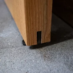 Double porte coulissante intérieure en bois Schulte - 180x215 - chêne - oak - système ouvert noir - softclose