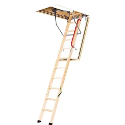 Echelle coupe feu 60min avec trappe de 70x130cm - Hauteur de 2.34 à 2.80m - LWF60/70130-280