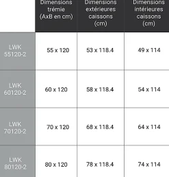 Echelle escamotable bois - Trémie de 55x120cm - Hauteur de 2.32 à 2.80m - LWK55120-2
