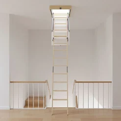 Echelle escamotable bois - Trémie de 60 x 120cm - Hauteur de 2.00 à 3.05m - LDK60120/305