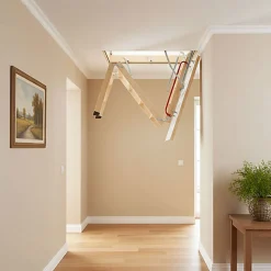 Echelle escamotable bois - Trémie de 60 x 140cm - Hauteur de 2.46 à 3.05m - LWK60140-3