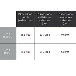 Echelle escamotable bois - Trémie de 55 x 100cm - Hauteur de 2.53 à 2.80m - LWT55100-2