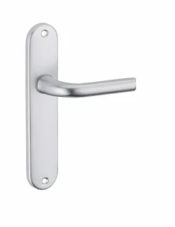 Ensemble de poignées pour porte intérieure Leto sans trou, entr'axes 165mm, argent - SP