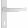 Ensemble de poignées pour porte de chambre Sultane trou de clé, carré 7mm, entr'axes 165mm, blanc - THIRARD