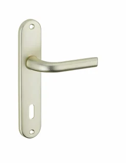 Ensemble de poignées pour porte intérieure Leto trou de clé, carré 7mm, entr'axes 165mm, couleur F2 - THIRARD