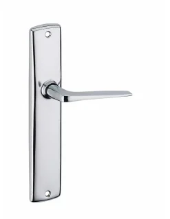 Ensemble de poignées pour porte intérieure Demeter sans trou, entr'axes 195mm, chromé - THIRARD