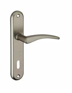 Ensemble de poignées pour porte de chambre Vesta trou de clé, carré 7mm, entr'axes 165mm, noir - THIRARD
