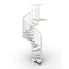 Escalier colimaçon métal 14 marches - Hauteur à franchir 2.94 à 3.22m - Diamètre 140cm - Blanc - GAMIA140/BB-14