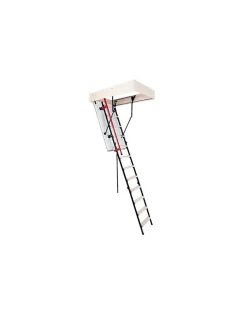 Escalier Escamotable Bois Et Métal Trappe Isolée 56 Mm Caisson 120 X 60 Cm