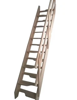 Escalier Gain De Place Nugere 280 Cm Kit Recoupable Hêtre LC H Sol Sol 280 Cm