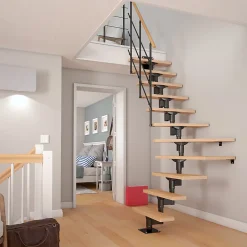 Escalier quart tournant modulaire Sogem hêtre Lyon