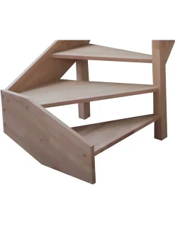 Escalier Quart Tournant Molede 280 Cm Kit Recoupable Bas à Gauche Sans Contremarche H Sol Sol 280 Cm