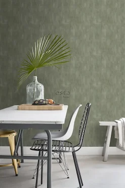 ESTAhome papier peint effet béton vert olive grisé - 53 cm x 10.05 m - 148754