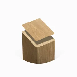 Extrémité adhésive vinyle imitation chêne pour lamelle 3 x 4 cm