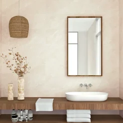 Faïence murale beige effet marbre brillant L.90 x l.30 cm x ép.10,5 mm, Balmoral
