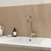 Faïence murale intérieur grès émaillé effet bois brut beige L.12 x l.6 cm x ép.8,2 mm, Taka