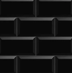 Faïence murale métro noir brillant L.15 x l.7,5 cm x ép.7,2 mm
