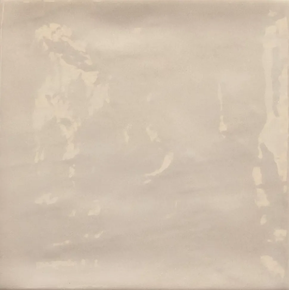 Faïence murale unie beige brillant L.10 x l.10 cm x ép.8 mm, Twist