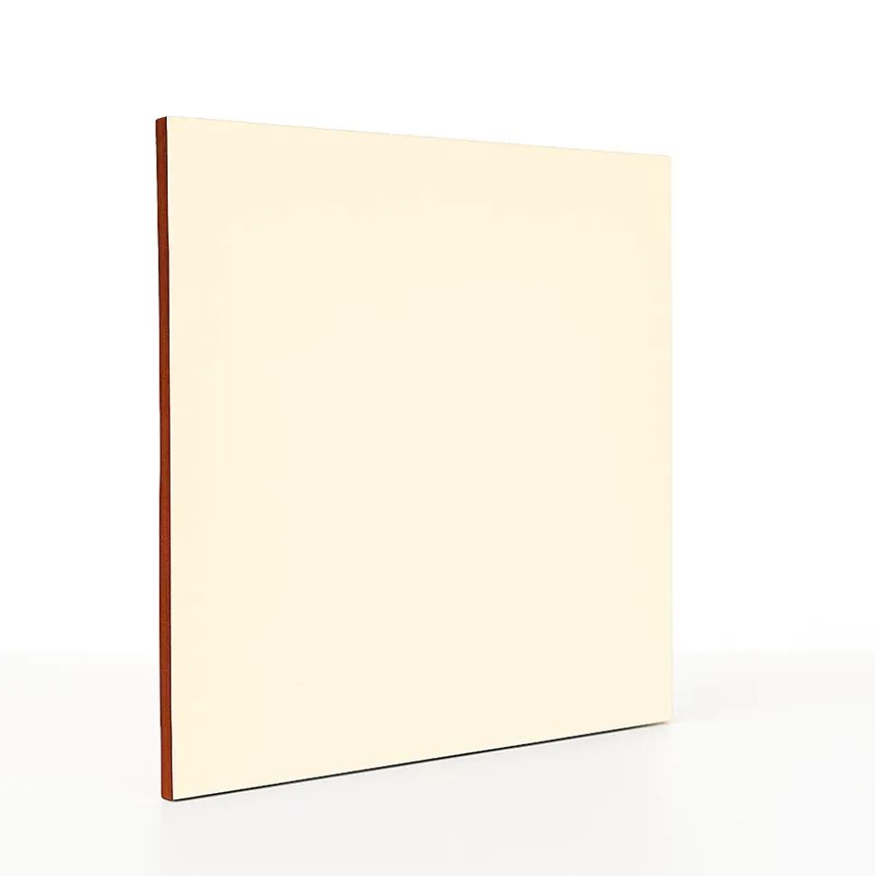Faïence murale unie blanc crème satin L.20 x l.20 cm, Monocolor