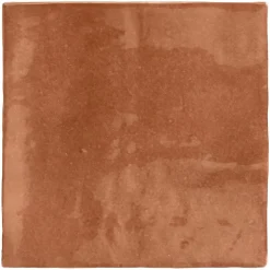 Faïence murale unie rose brillant L.10 x l.10 cm x ép.8 mm, Twist
