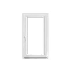 Fenêtre 1 vantail oscillo-battante, tirant droit double vitrage GoodHome en PVC blanc l.65 x H.108 cm