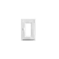 Fenêtre 1 vantail oscillo-battante, tirant droit double vitrage GoodHome en PVC blanc l.45 x H.63 cm