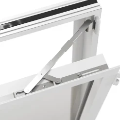 Fenêtre 1 vantail oscillo-battante, tirant droit double vitrage GoodHome en aluminium blanc l.43 x H.47 cm