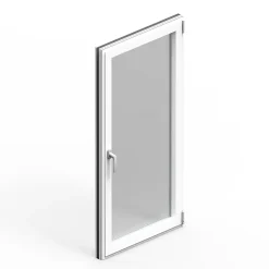 Fenêtre 1 vantail oscillo-battante, tirant droit double vitrage GoodHome en aluminium blanc l.43 x H.47 cm