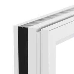 Fenêtre 1 vantail oscillo-battante, tirant droit double vitrage GoodHome en aluminium blanc l.43 x H.47 cm