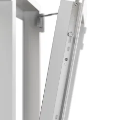 Fenêtre 1 vantail oscillo-battante, tirant droit double vitrage GoodHome en aluminium blanc l.43 x H.47 cm