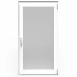 Fenêtre 1 vantail oscillo-battante, tirant droit double vitrage GoodHome en aluminium blanc l.43 x H.67 cm
