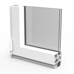 Fenêtre 1 vantail oscillo-battante, tirant droit double vitrage GoodHome en aluminium blanc l.43 x H.67 cm