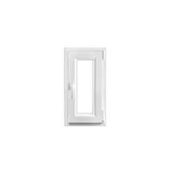 Fenêtre 1 vantail oscillo-battante, tirant droit double vitrage GoodHome en PVC blanc l.45 x H.78 cm