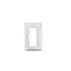 Fenêtre 1 vantail oscillo-battante, tirant droit double vitrage GoodHome en PVC blanc l.45 x H.68 cm