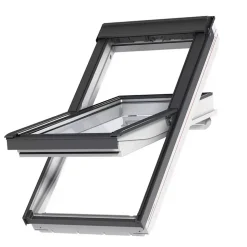 Fenêtre de toit à projection par le bas Velux GPU UK04 0057 L.134 x H.98 cm Tout confort EverFinish blanc