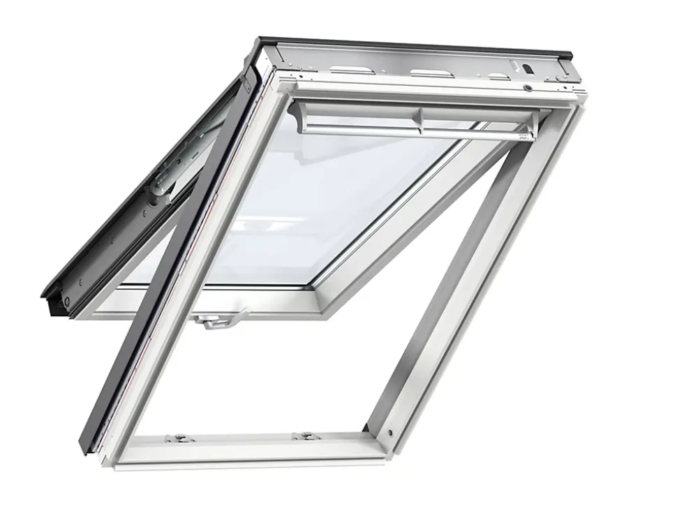 Fenêtre de toit à projection VELUX Confort Whitefinish - bois peint en blanc L. 78 x H. 118 cm (GPL 2076 MK06)
