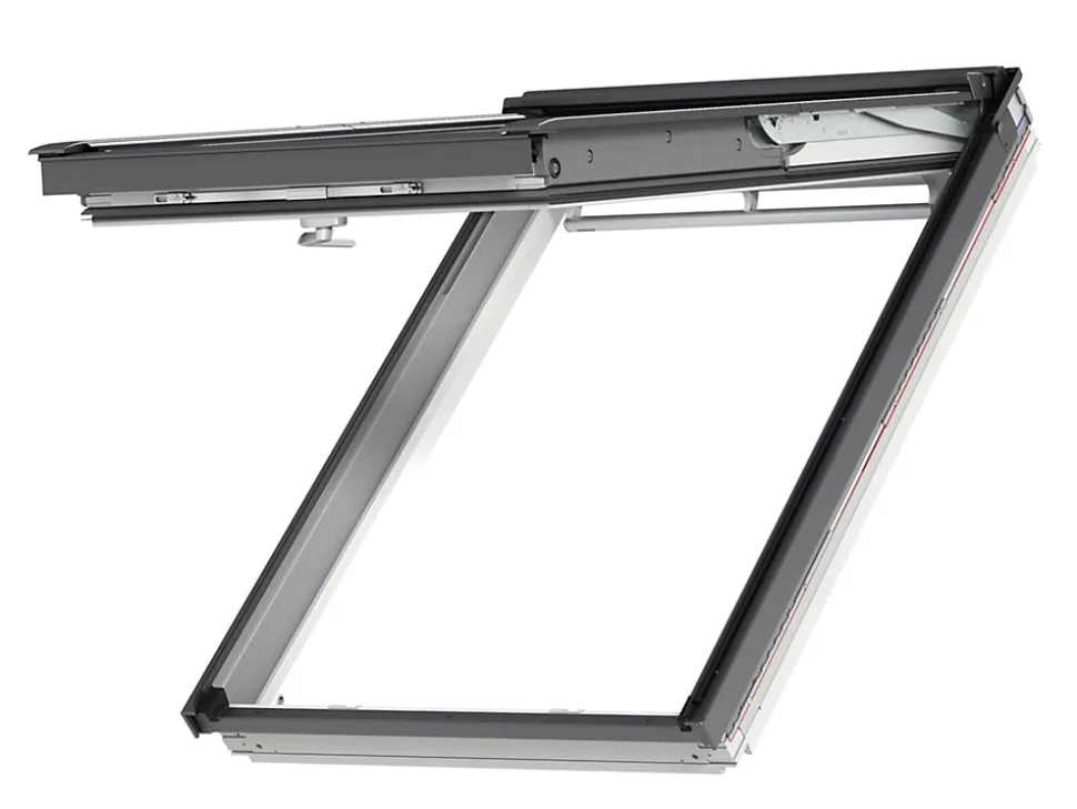 Fenêtre de toit à projection VELUX Confort Whitefinish - bois peint en blanc L. 78 x H. 118 cm (GPL 2076 MK06)