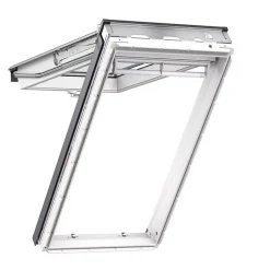 Fenêtre de toit à projection par le bas Velux GPU SK06 0057 L.114 x H.118 cm Tout confort EverFinish blanc