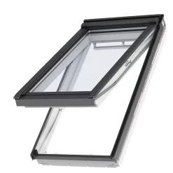 Fenêtre de toit à projection par le bas Velux GPU SK06 0057 L.114 x H.118 cm Tout confort EverFinish blanc