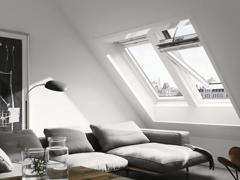 Fenêtre de toit motorisée électrique Velux GGU MK08 Integra® confort Everfinish - polyuréthane L. 78 x H. 140 cm