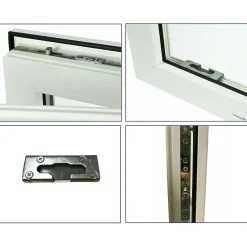 Fenêtre PVC - LxH 1100x600 mm -Triple Vitrage - Blanc -poignée à droite