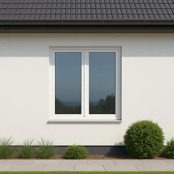 Fenêtre PVC blanc 2 vantaux hors tout H 156 x L 86 cm ouverture française pour pose rénovation