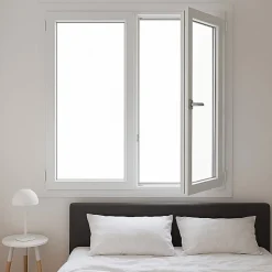 Fenêtre PVC blanc 2 vantaux hors tout H 186 x L 116 cm ouverture française pour pose rénovation