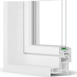 Fenêtre PVC blanc 2 vantaux hors tout H 186 x L 116 cm ouverture française pour pose rénovation