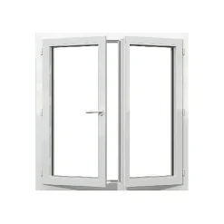 Fenêtre PVC blanc 2 vantaux hors tout H 186 x L 116 cm ouverture française pour pose rénovation