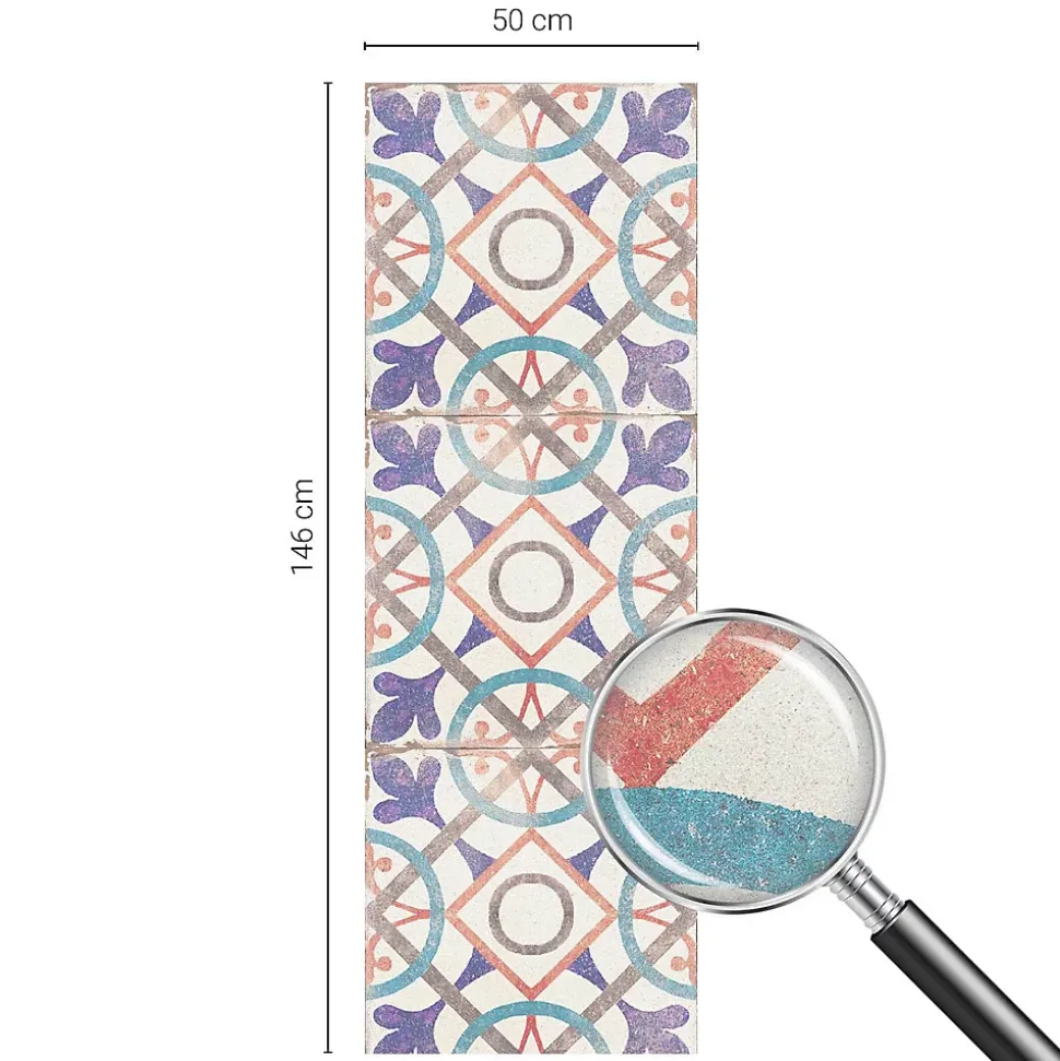 Film décoratif pour vitre Wallfluent 50x146 cm de protection d'intimité Mosaïques Colorées 1 rol.