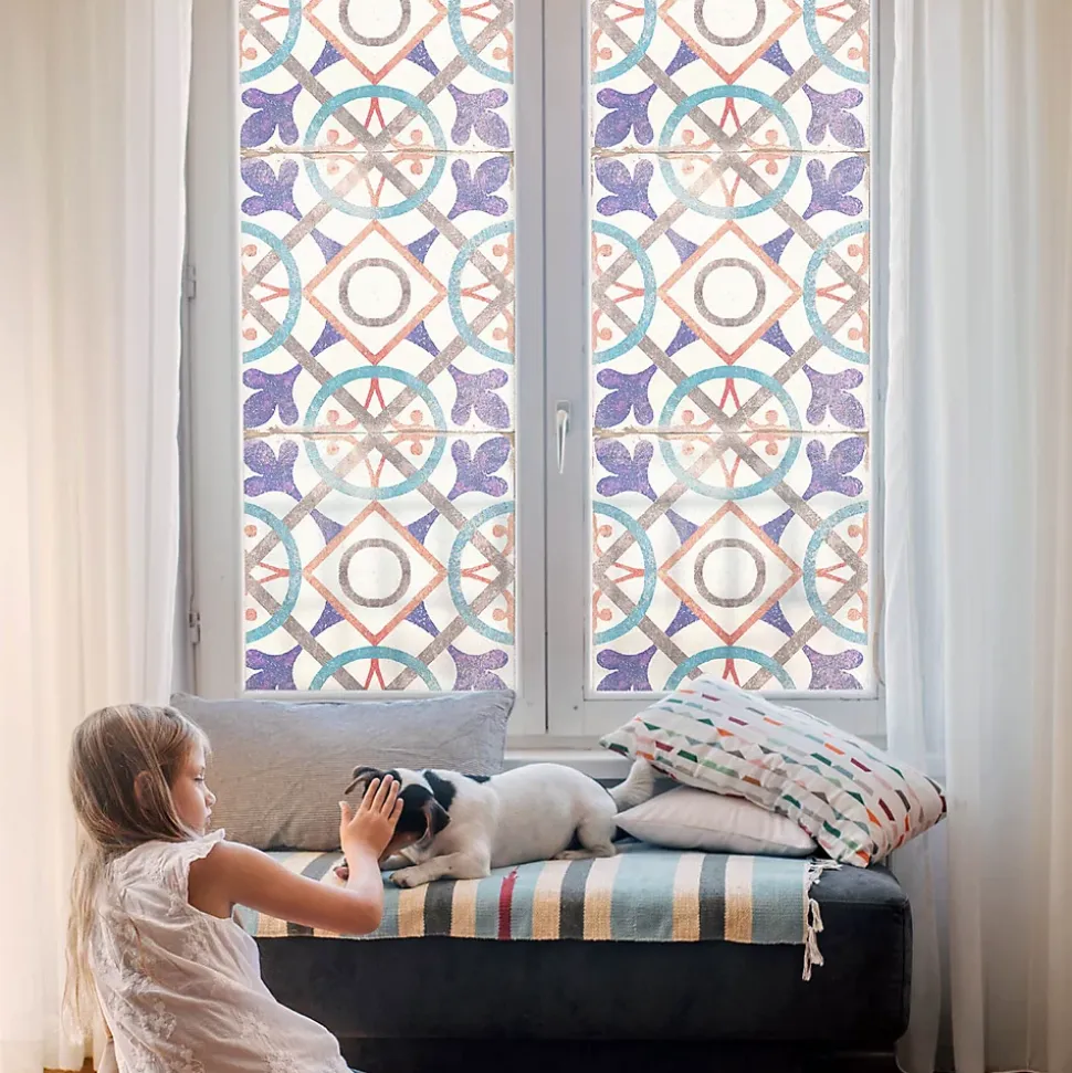 Film décoratif pour vitre Wallfluent 50x146 cm de protection d'intimité Mosaïques Colorées 1 rol.
