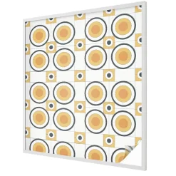 Film Ddépoli Autoadhésif Wallfluent 100x116 cm décoratif vitrail Cercles Rétro 1 rol.