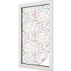 Film dépoli blanc adhésif Wallfluent 50x100 cm d'Intimité pour Fenêtre Rayures Prairie Fleurie 1 rol.